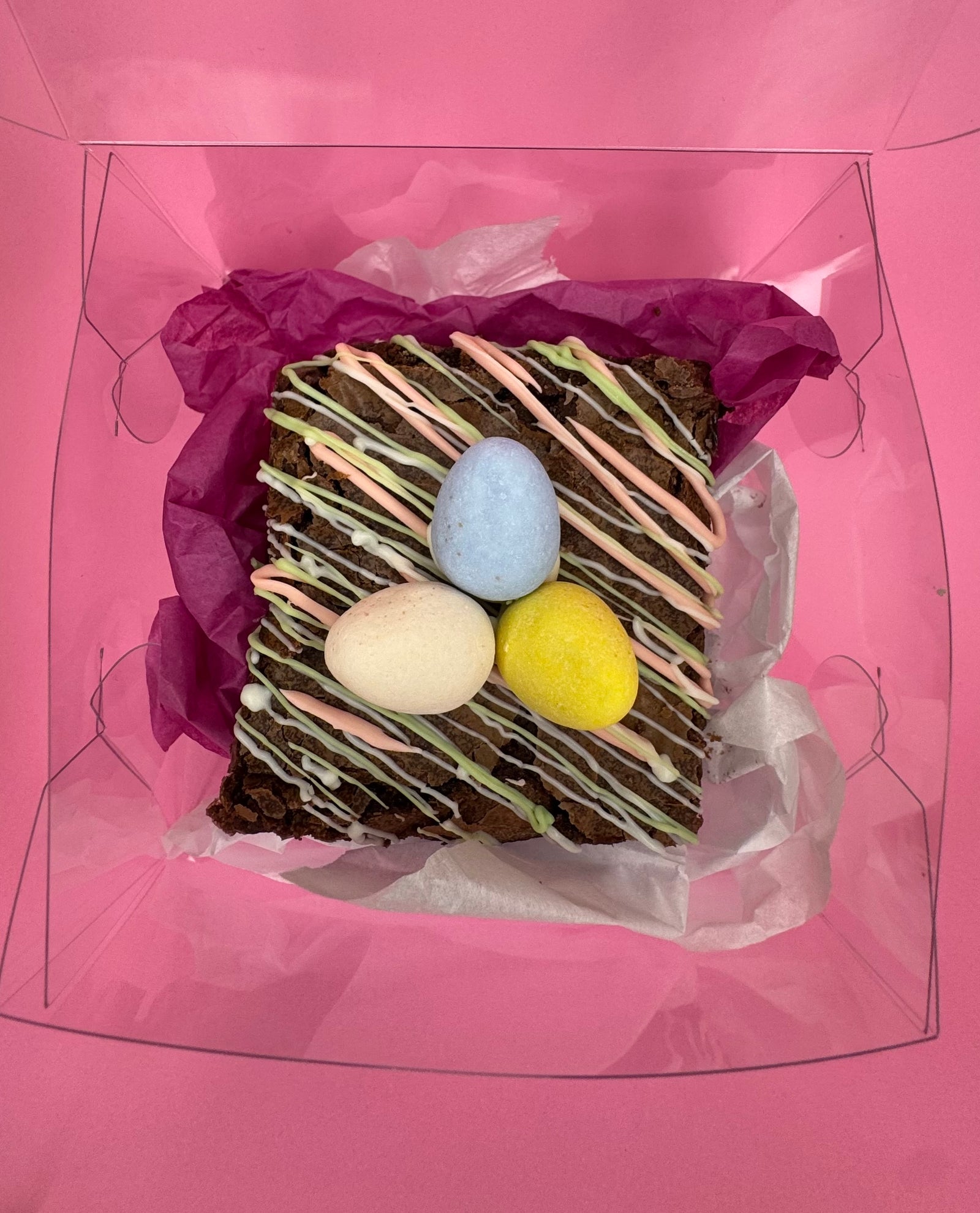 Easter Brownie with Chocolate Eggs